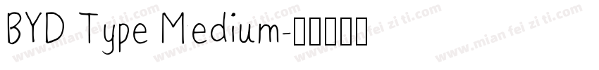 BYD Type Medium字体转换